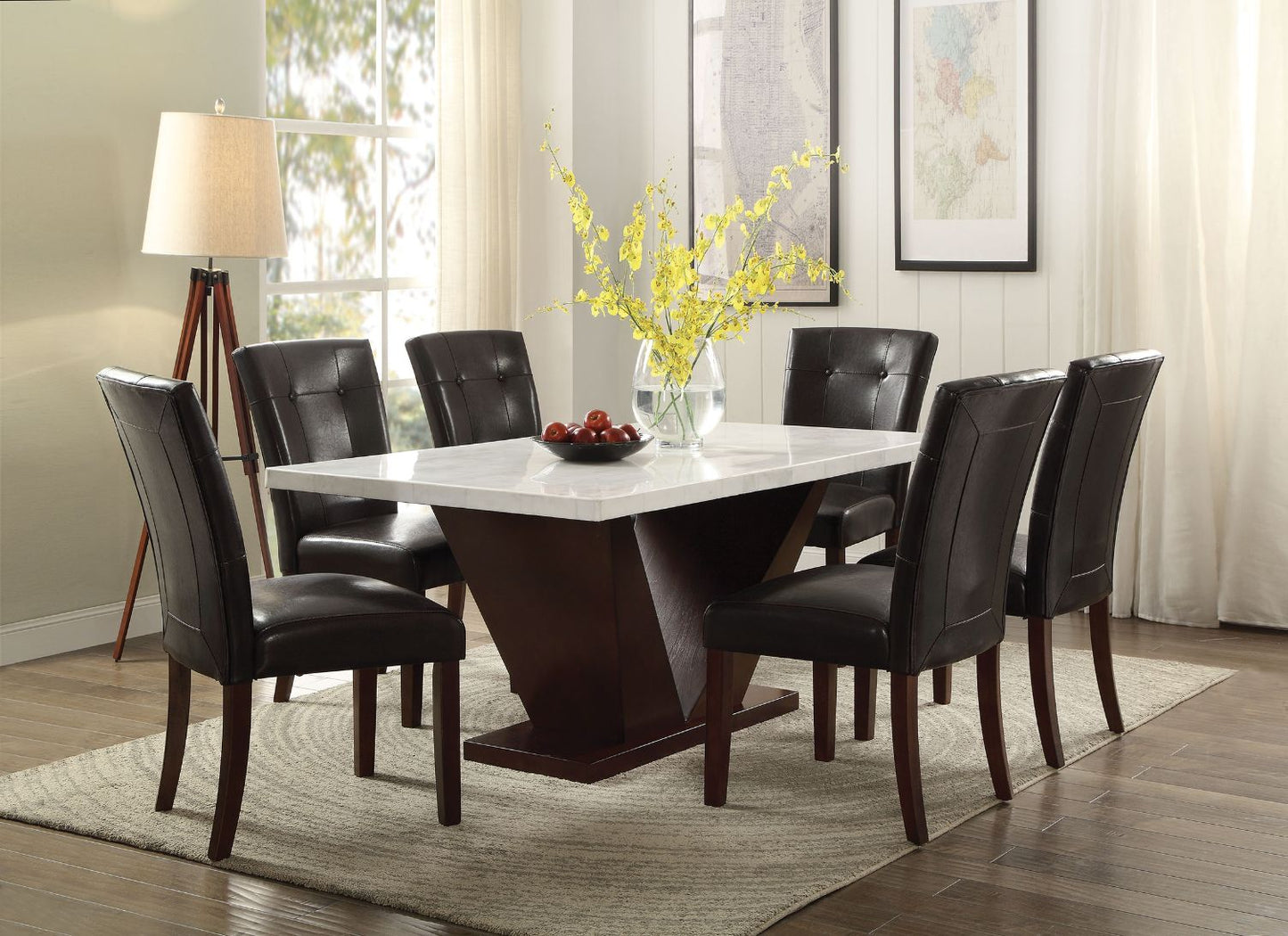 dining table w/marble top