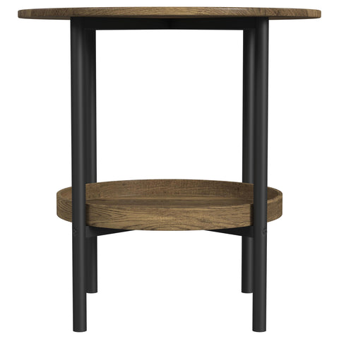Pilar 3-piece Round Coffee and End Table Set Brown
