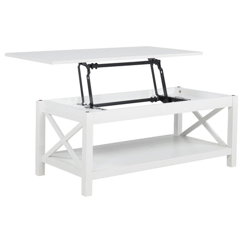 Arielle 3-piece Rectangular Lift Top Coffee Table Set White