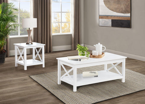 Arielle 44-inch Rectangular Lift Top Coffee Table White
