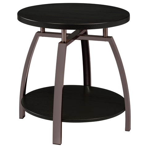 Cappola 2-piece Round Coffee and End Table Set Dark Charcoal
