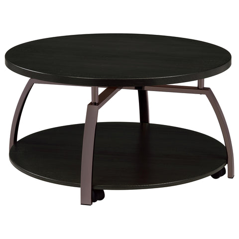 Cappola 2-piece Round Coffee and End Table Set Dark Charcoal