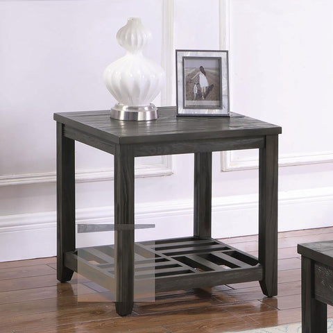 Bedford 1-shelf Square Wood Side End Table GreyGrey