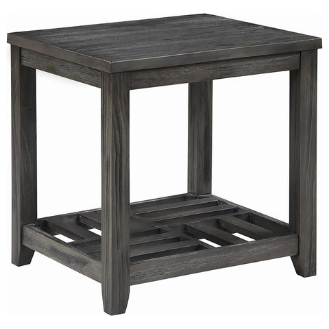 Bedford 1-shelf Square Wood Side End Table GreyGrey