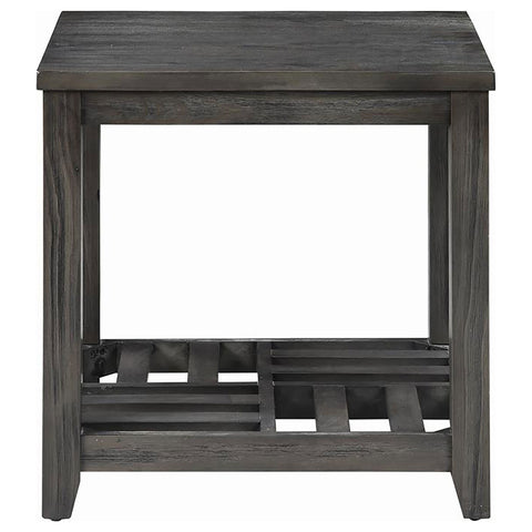 Bedford 1-shelf Square Wood Side End Table GreyGrey