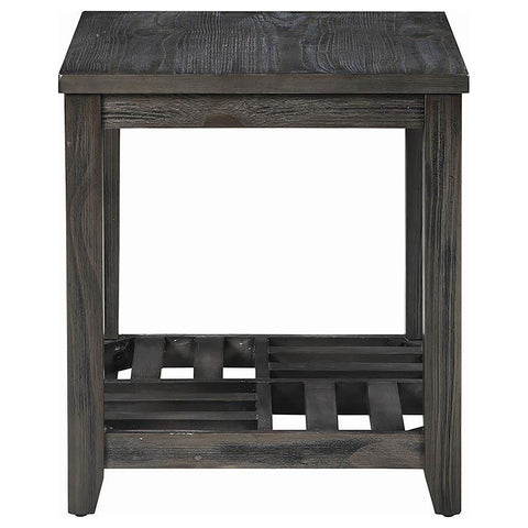 Bedford 1-shelf Square Wood Side End Table GreyGrey