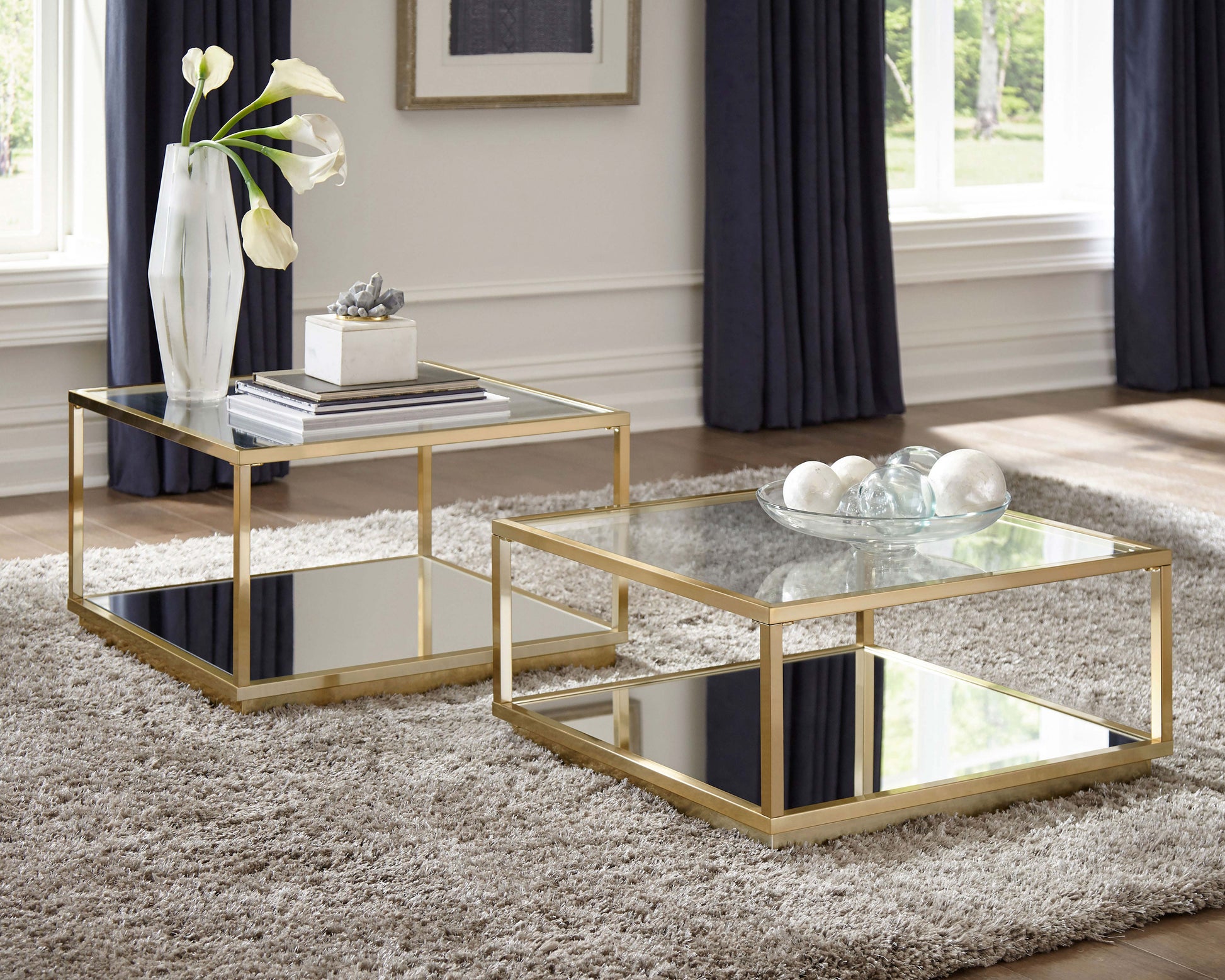 2 Pc Coffee Table Set