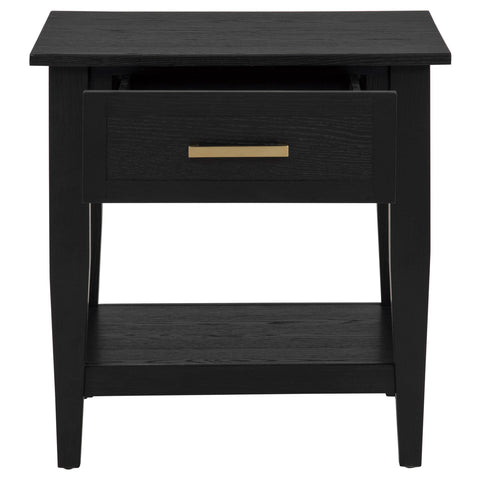Henderson 1-drawer Wood Occasional Side End Table Black