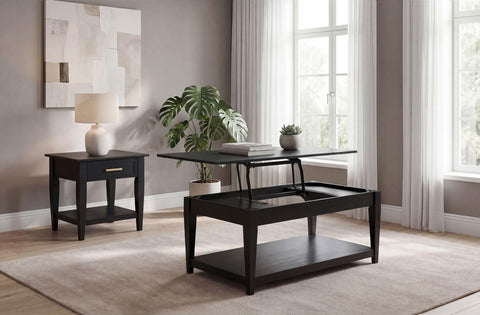 Henderson Lift-Top Occasional Cocktail Coffee Table Black