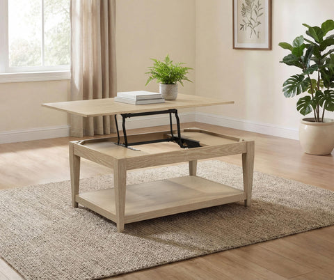 Henderson Lift-Top Occasional Cocktail Coffee Table Blonde