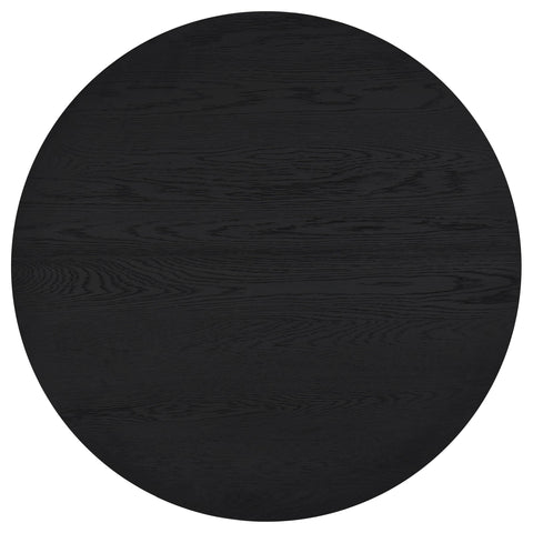 Bennett 2-piece Round Wood Occasional Nesting Table Set Black