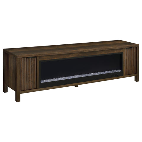 Stillwater 79-inch TV Stand Fireplace Media Console Dark Pine