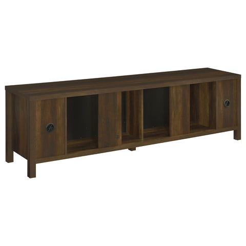 Stillwater 79-inch TV Stand Fireplace Media Console Dark Pine