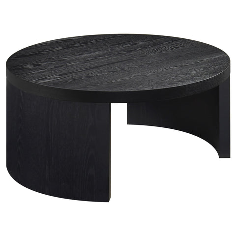 Bennett 39-inch Round Wood Occasional Cocktail Coffee Table Black