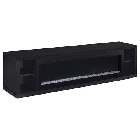 Lorient 79-inch TV Stand Fireplace Media Console Black