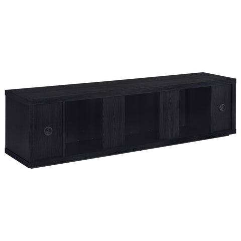 Lorient 79-inch TV Stand Fireplace Media Console Black