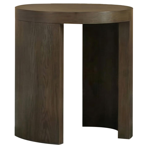 Bennett 24-inch Round Wood Occasional Side End Table Dark Walnut