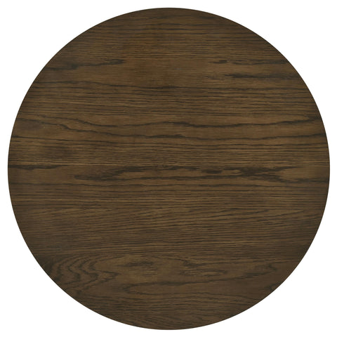 Bennett 24-inch Round Wood Occasional Side End Table Dark Walnut