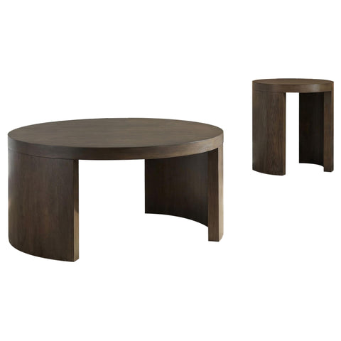 Bennett 2-piece Coffee and End Occasional Table Set Dark Walnut