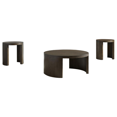 Bennett 3-piece Coffee and End Occasional Table Set Dark Walnut
