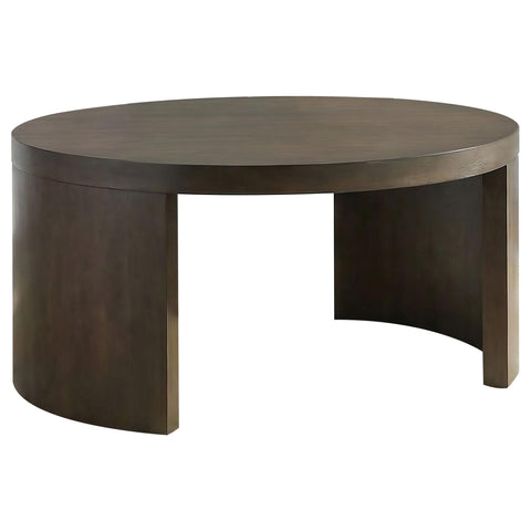 Bennett 39-inch Round Wood Occasional Cocktail Coffee Table Dark Walnut