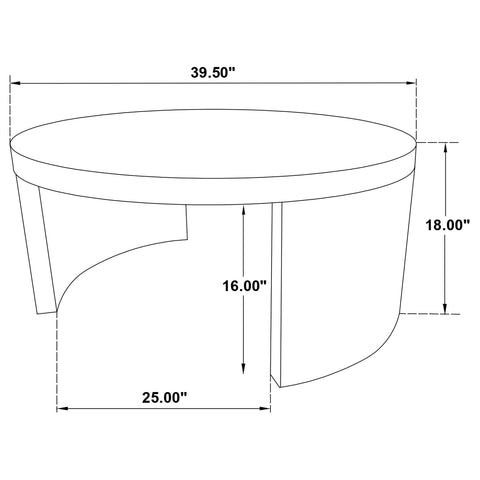 Bennett 39-inch Round Wood Occasional Cocktail Coffee Table Dark Walnut