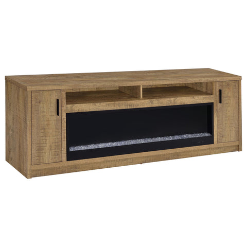 Hendricks 79-inch 2-door TV Stand Fireplace Media Console Mango