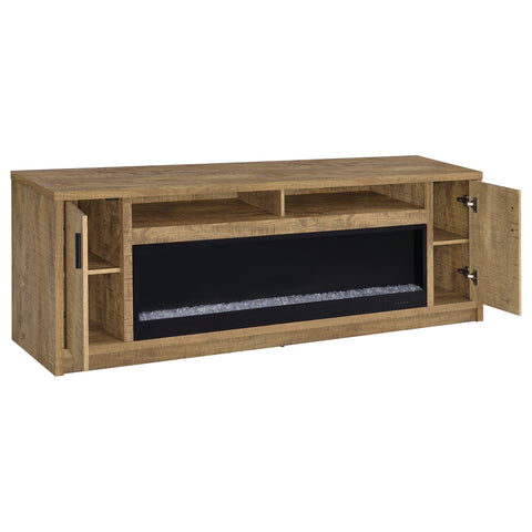 Hendricks 79-inch 2-door TV Stand Fireplace Media Console Mango