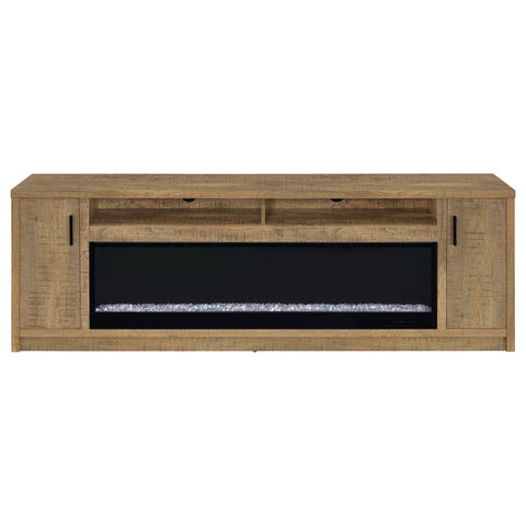 Hendricks 79-inch 2-door TV Stand Fireplace Media Console Mango