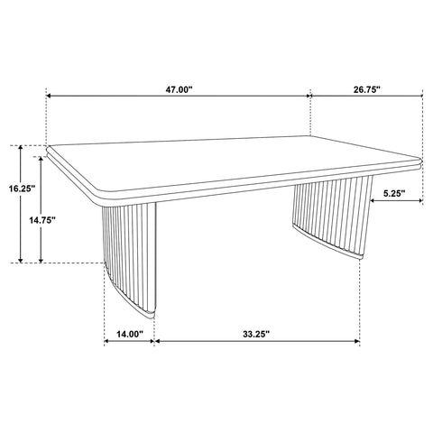 Monsen Rectangular Wood Coffee Table Distressed Light Brown