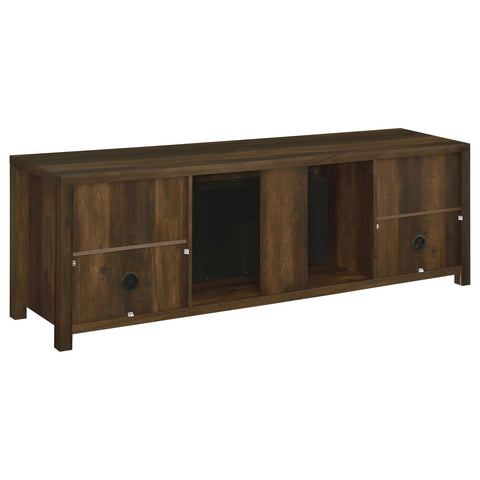 Pembroke 71-inch TV Stand Fireplace Media Console Dark Pine