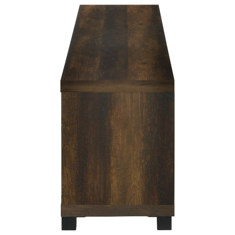 Valen 71-inch TV Stand Fireplace Media Console Dark Pine