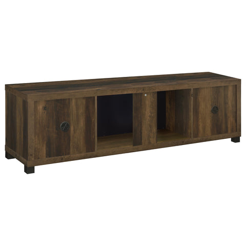 Valen 71-inch TV Stand Fireplace Media Console Dark Pine