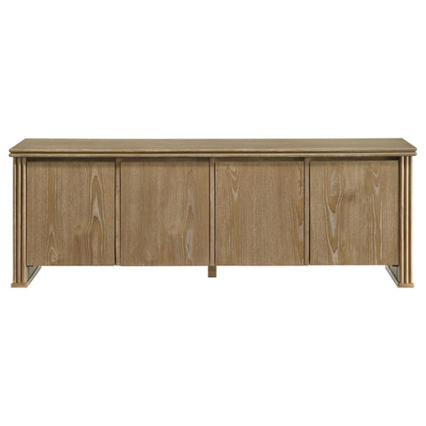 Monsen 70-inch TV Stand Media Console Distressed Light Brown