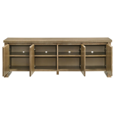 Monsen 70-inch TV Stand Media Console Distressed Light Brown