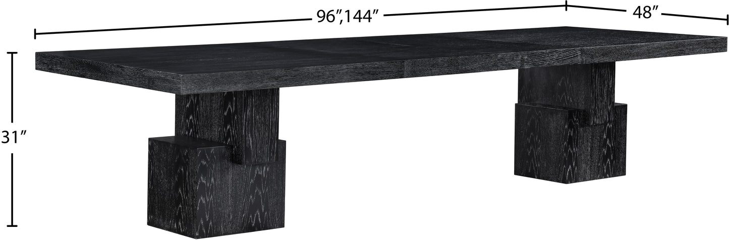 everett black dining table (3 boxes)