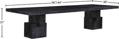 Everett Black Dining Table (3 Boxes)