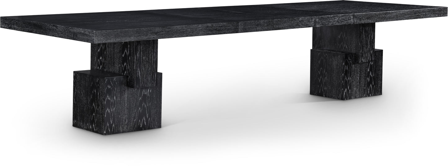 everett black dining table (3 boxes)