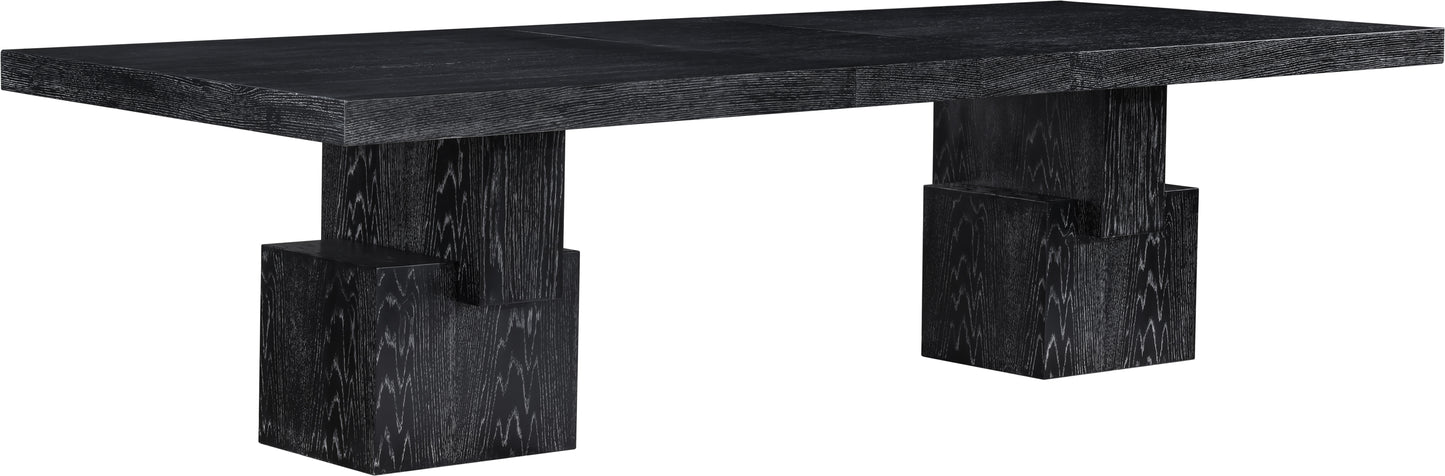 everett black dining table (3 boxes)