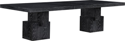 Everett Black Dining Table (3 Boxes)