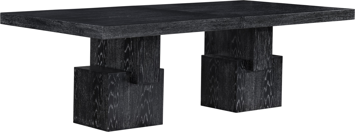 everett black dining table (3 boxes)