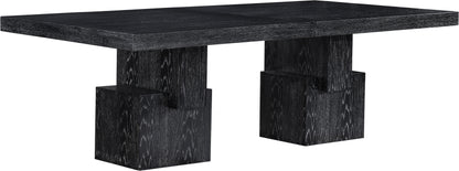 Everett Black Dining Table (3 Boxes)