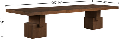 Everett Brown Dining Table (3 Boxes)