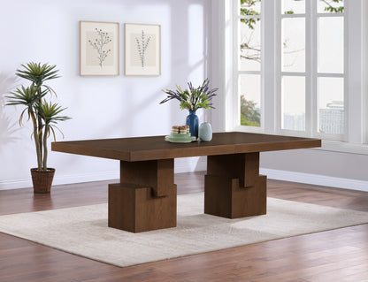 Everett Brown Dining Table (3 Boxes)