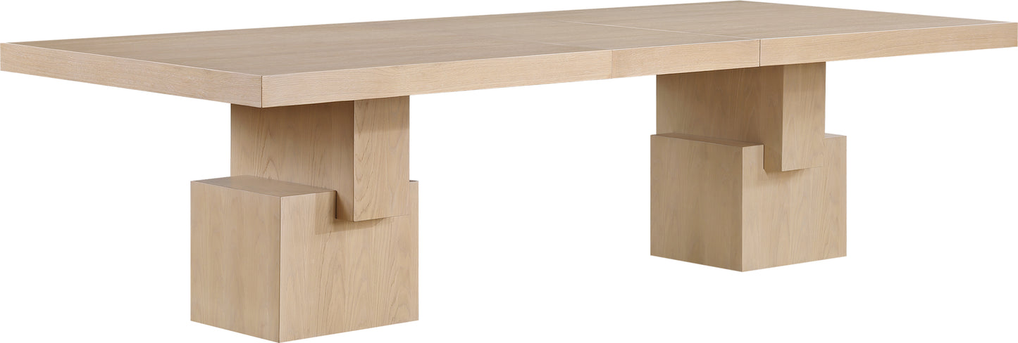 everett oak dining table (3 boxes)