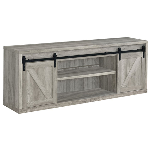 Natividad 2-door Engineered Wood 71" TV Stand Grey DriftwoodGrey Driftwood