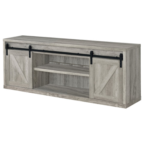 Natividad 2-door Engineered Wood 71" TV Stand Grey DriftwoodGrey Driftwood