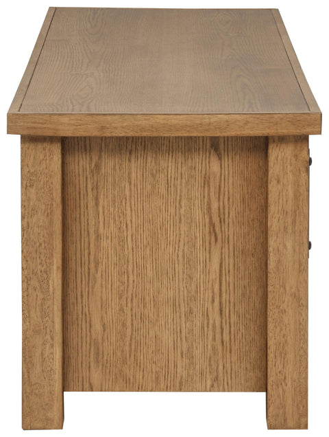 McKinney 2-Door 71-Inch Wood TV Stand Media Console Golden Oak