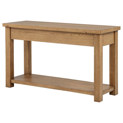 McKinney 2-Drawer Wood Console Table Golden Oak
