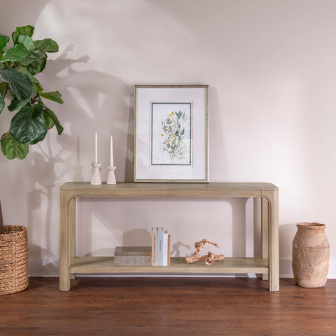 Cazen 64-inch Entryway Console Sofa Table Weathered Mango